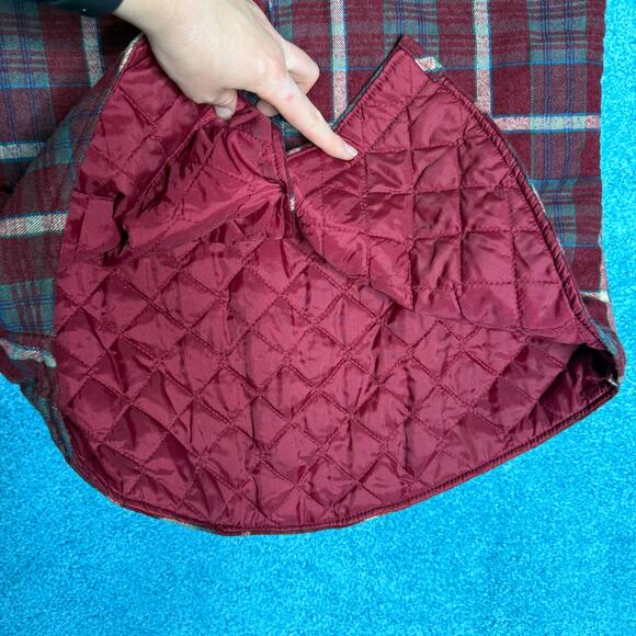 Vintage Outreach Quilted Lined Shacket Men’s S – Red Plaid Button Shirt Jacket - Picture 6 of 16